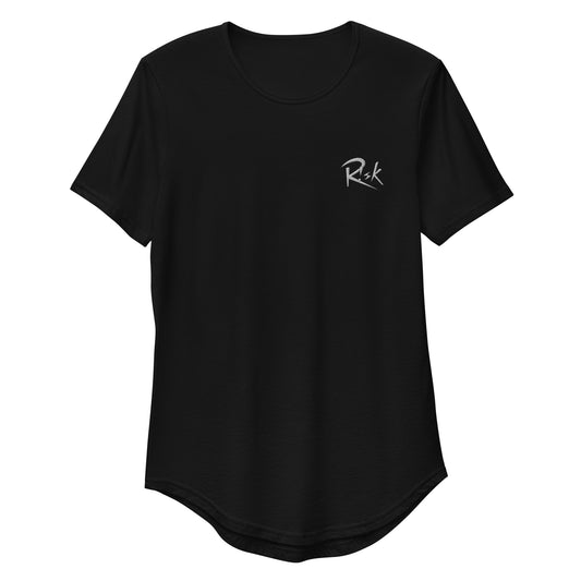 Risk Curved Hem T-Shirt